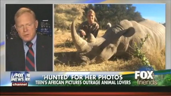 This man is actually saying, at the exact moment this picture is displayed, that hunting "places value on the animals."