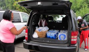 Toledo residents stock up on bottled water, which, incidentally, is also extremely bad for the environment.