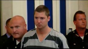 Tensing appears at his arraignment. His father posted his $100,000 bail.