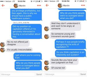 Romance blossoms on Tinder as Shkreli blames America's hatred of him on his youth and irreverence.